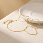 TOBENO 14K Gold Bracelets for Women 14K Gold Hand Chain for Women Rings Bracelet Hand Chain Unique Design with Refined Sparkle Womens Bracelets