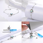 MANBU Sterling Silver Cremation Bracelet for Ashes