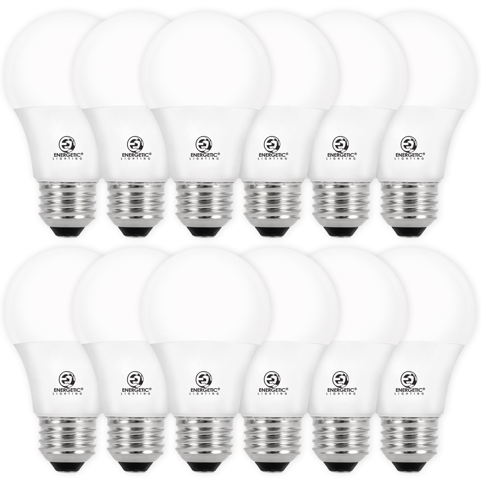 E ENERGETIC LIGHTING Dimmable LED Light Bulbs, 60W Equivalent 5000K Daylight, 8W 800 Lumens, E26 LED Bulb 60 Watt Dimmable, ETL Listed, 12 Packs