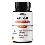 Real Science Celi-Act – Natural Gut Health Supplements for Digestive Support & Regular Bowel Movements – with Vinitrox & GABA for Gut Support, Reduced Gas & Abdomen Comfort – Made in USA, 60 Caps