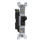 ENERLITES Black Toggle Light Switch, Single Pole, 15A 120-277V, Grounding Screw, Residential Grade, UL Listed, 88115-BK-10PCS, Black, 10 Pack