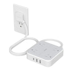 TESSAN Surge Protector Flat Extension Cord 5Ft, Flat Plug Power Strip