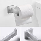 JOPOFI 5 Piece Bathroom Towel Bar Set - SUS304 Stainless Steel Bath Towel Holder, 23.6 Inch Towel Racks for Bathroom Wall Mounted, Bathroom Hardware Accessories Set - Brushed Nickel