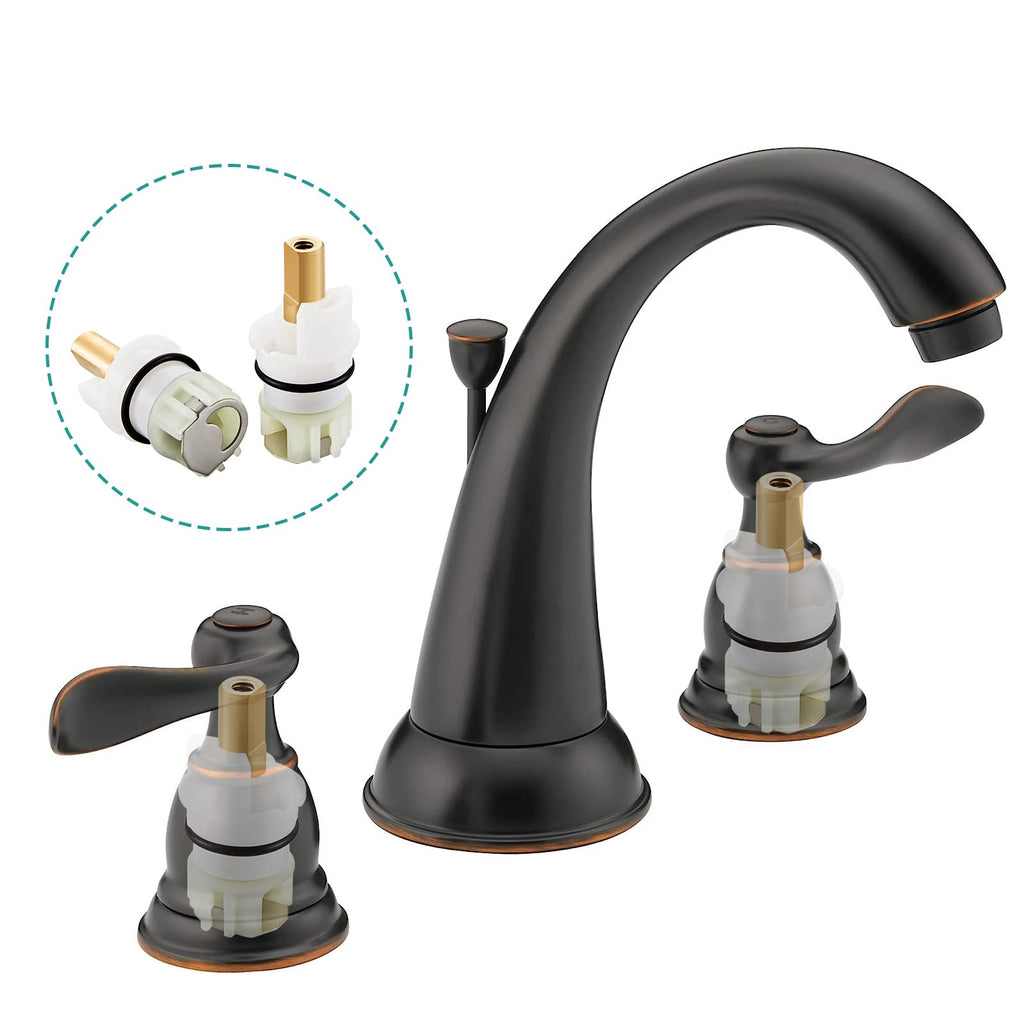 RP25513 faucet stem assembly Replacement Kit for two handle faucet repair kit with RP24096 Cartridge RP4993 Seats Springs RP24097 1/4 Turn stop, 2 Pack