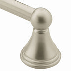 Moen Preston Brushed Nickel 24-Inch Single Wall Mounted Bathroom Towel Bar, DN8424BN