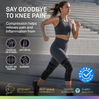 Modvel 2 Pack Knee Brace for Women - Knee Support for Walking, Knee Compression Sleeves for Pain Relief, Knee Sleeves for Women, Knee Brace for Sports, Workouts & Arthritis