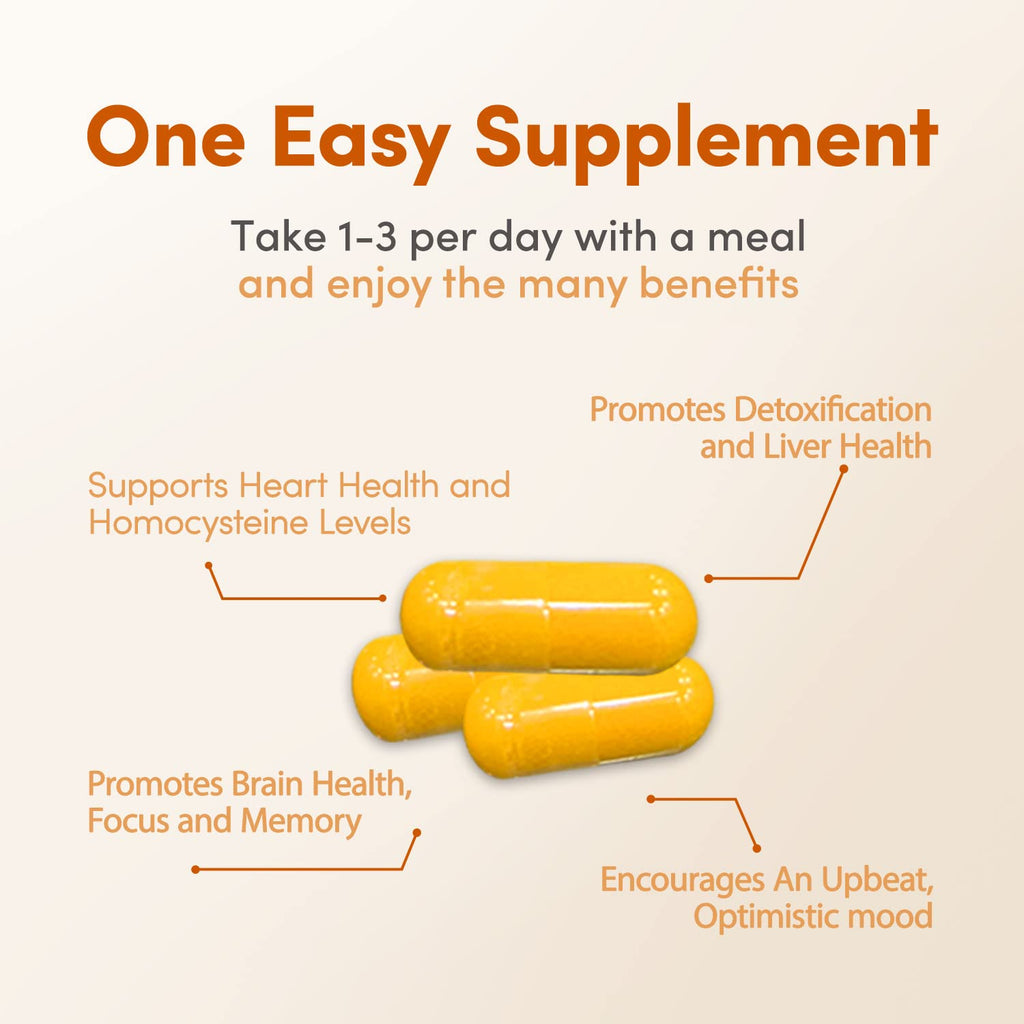 LowTE Florida Methyl Factors + - 60 Capsules I B Vitamins, Folate & Riboflavin for Normal Heart, Liver & Brain Function*, Energizing & Mood Boosting Supplement