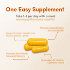 LowTE Florida Methyl Factors + - 60 Capsules I B Vitamins, Folate & Riboflavin for Normal Heart, Liver & Brain Function*, Energizing & Mood Boosting Supplement