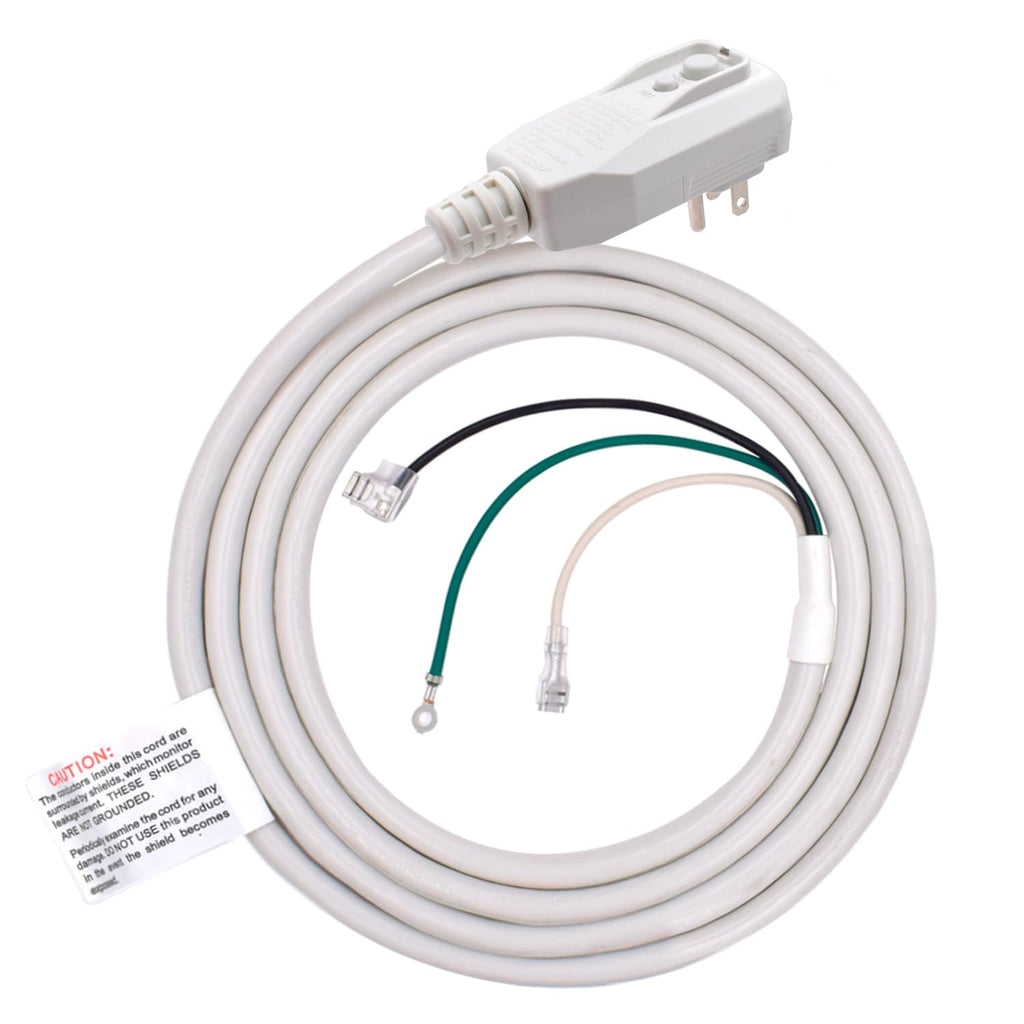 ELEGRP 0651510LY L15515 L22515 18AWG LCDI Power Cord Plug for A/C Air Conditioner, E250451 UL Certified, 7.5FT Leakage Current Detection Interrupter Replacement, 120V 10A 1200W 60Hz NEMA 5-15P, 1 Pack