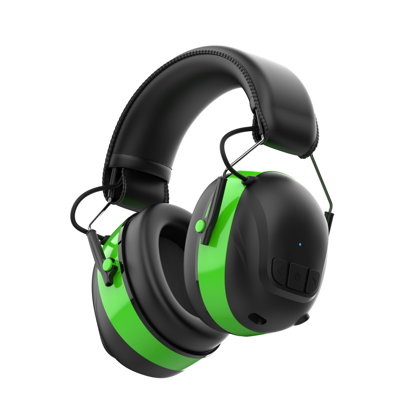 Qozybuds Bluetooth 6.0 Hearing Protection Headphones with 120H Working Time, 30dB SNR, Superior Stereo Sound Quality, Larger Buttons for Easy Operation, Safety Ear Muffs for Lawn Mowing, Workshops