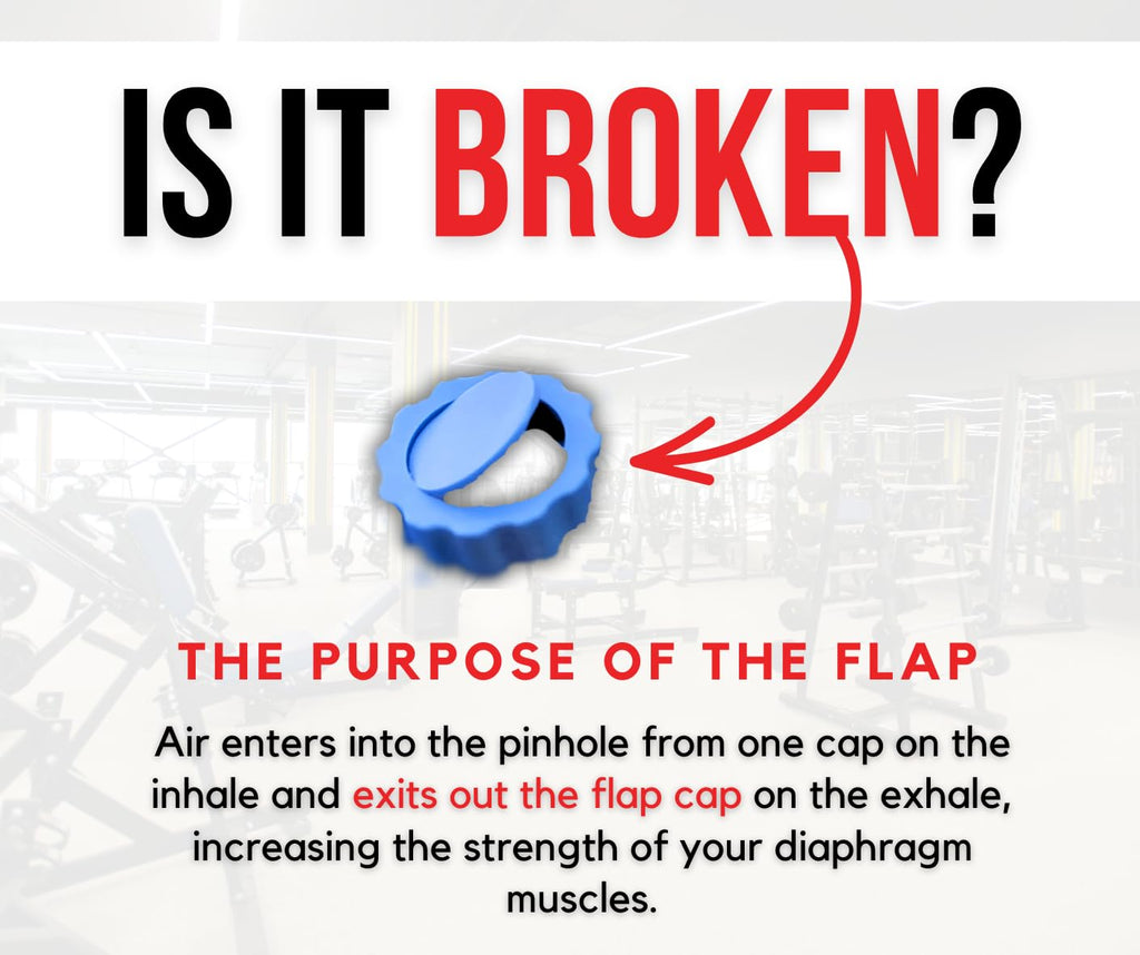Bas Rutten O2Trainer: Breathing Muscle Training Device | Lung Power & Endurance Tool for Athletes, Singers & High-Altitude Performance | Diaphragmatic Respiratory Trainer | 16 Resistance Caps | Blue