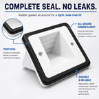 The Skimmie Splash Guard - Reduce Water Loss with Splash Guard for Swimming Pools - Easy to Install and Durable Replacement for Pool Overflow Drain Covers (Gray)