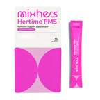 MIXHERS Hertime PMS - Supports a Healthy Menstrual Cycle - with Minerals, Peony Roots, Siberian Ginseng - Sugar-Free - 15 Drink Packets - Raspberry Lemonade