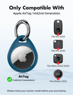 UNBREAKcable AirTag Holder for Apple - 4 Pack Air Tag Case with Keychain