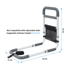 YrHeiper Bed Rails for Elderly Adults - 350LBS Heavy Duty Bed Assist Rail with Non-Slip Bedside Handle, Fall Prevention Safety Cane with Storage Pocket for Seniors, Fits King/Queen/Full/Twin Beds