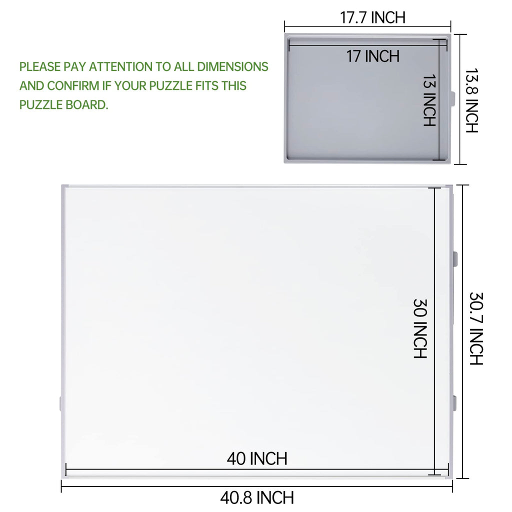 2000 Piece Non-Wood Jigsaw Puzzle Board with Drawers and Felt Fabric Cover Mat, Portable Puzzle Table for Adults, Puzzle Tray, Super Large Size: 40×30 Inch Work Surface, Lightweight Design