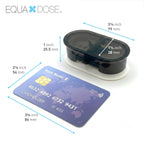 EQUADOSE Precision Pill Splitter with Centering Guide, Dual Stainless-Steel Blades for Small & Large Tablets, Accurate Halves & Quarters for Medication, Vitamins and Pet Pills, Black