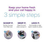 Litter Genie Standard Cat Litter Disposal Pail with 14 ft Standard Refill