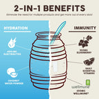 Salud 2-in-1 Hydration Packets + Immunity Electrolytes Powder, Horchata - Agua Fresca Drink Mix, Elderberry, Dairy & Soy Free, Non-GMO, Gluten Free, Vegan, Low Calorie, 1g Sugar (15 Servings)