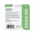 SOLWST Optix Lens Cleaning Wipes - 300 Pre-Moistened, Individually Wrapped Wipes for Eyeglasses, Camera Lenses, Tablets, Phones, Computer Screens, and Other Surfaces