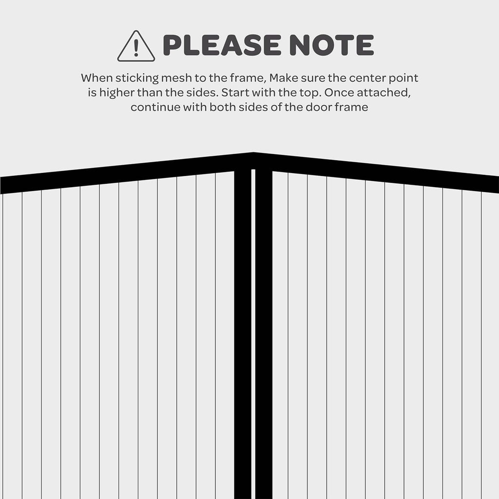 Hands-Free Magnetic Screen Door, Heavy Duty, Self Sealing Screen Door Mesh Protector, Pet and Kid-Friendly, Stay-Open Buckle, Keeps Bugs Out While Letting Nature in, Fits Door Size (32" x 82")