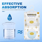 Vacplus Moisture Absorbers, Hanging Closet Dehumidifier Bags, Humidity Packs, Desiccant, Closet Dehumidifiers with Fragrance Free, 10 Pack, 9.8 OZ