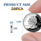 TRYMAG 10x2mm 50Pcs Small Round Disc Refrigerator Magnets
