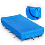 Reinmoson Inflatable Pool Cover Rectangular Fits Pool Under 145" L x 84" W, 20s Easy Set by 1 Person Built-in Elastic Edges & Integrated Drawstrings 10' x 7' Rectangle Pool Cover Above Ground