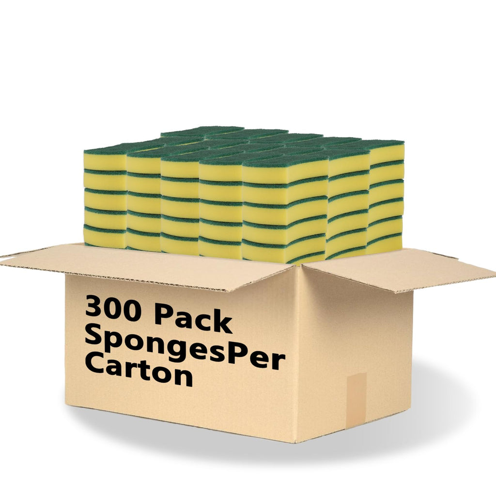 300 Pack Kitchen Cleaning Sponges, Eco Non-Scratch for Dish,Scrub Sponges.