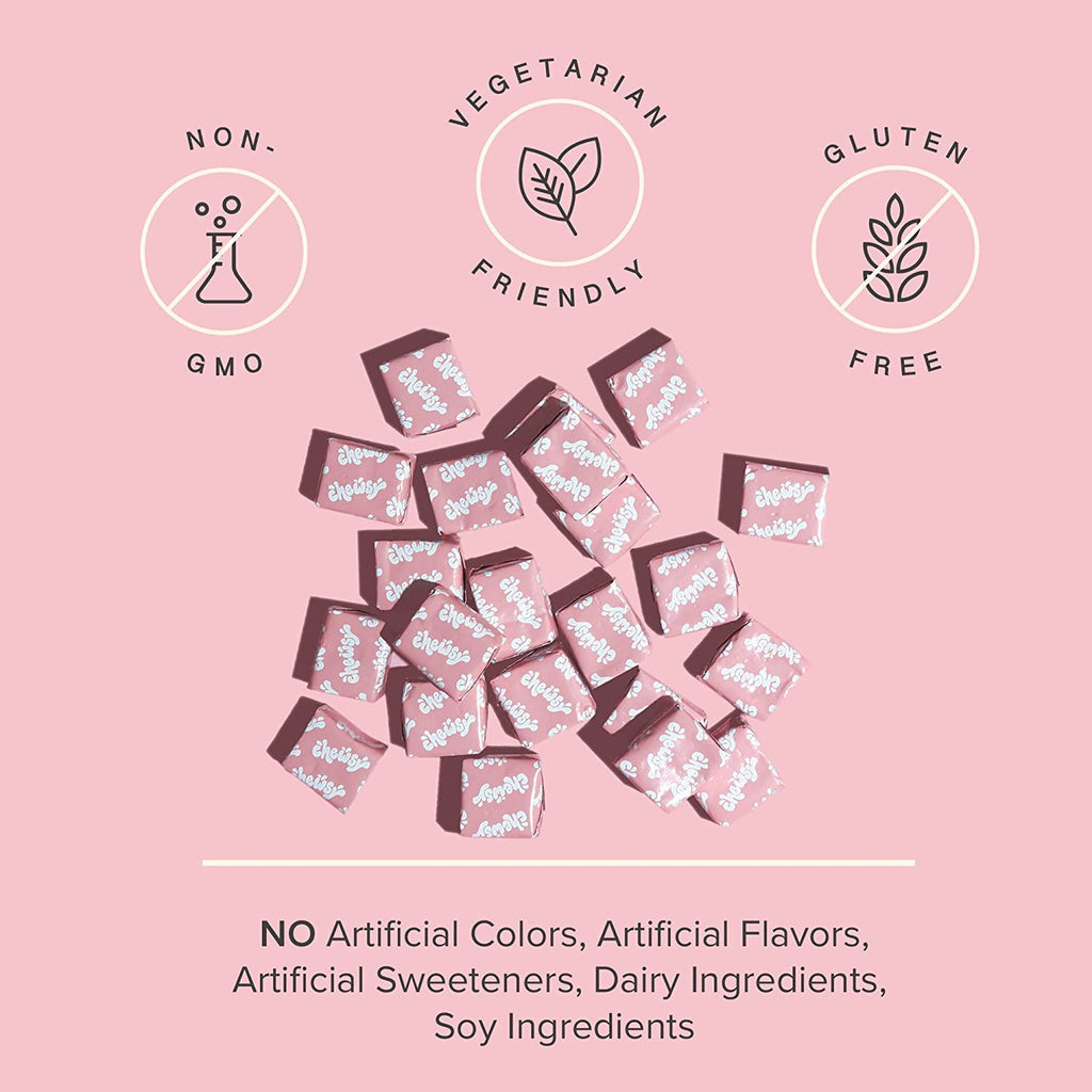 Chewsy - Beautiful Hair - Support for Stronger, Healthy Hair - with Biotin, Horsetail Extract, Goji Berry & Vitamins - Sweet Raspberry, 30-Day Supply