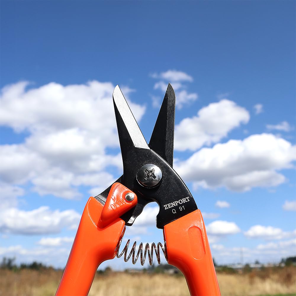 Zenport Q91 Ultra Twig and Hoof Trimming Shears, 7.25-Inch, Orange