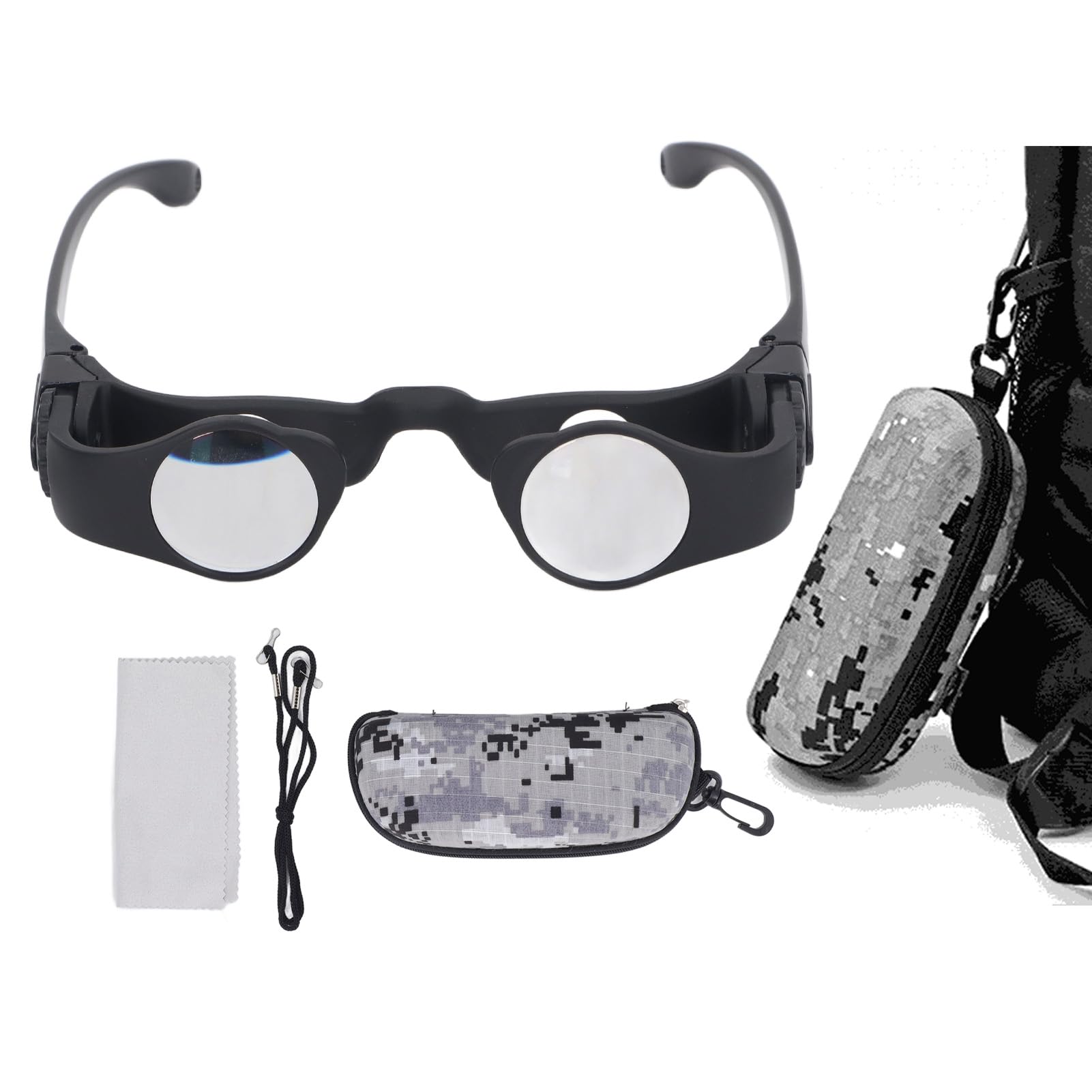 Hands Binocular Glasses, 8X Professional Binocular Glasses for Fishing, Bird Watching, Sports, Concerts, Theater, Portable Telescope Opera Glasses with 2 Polarized Lenses