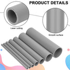 CKVIHAV 6Pcs 1 Inch Grey Electrical Conduit PVC Pipe 17" Long Sch40 PVC Rigid Tube Round Pipes Hardware Tubing for Home DIY Electrical Wiring Installation, Garden, Farm, Workshop,(1" x 17"L)