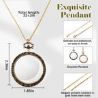 YYHSND 10X Magnifying Glass Necklace Magnifier Necklace Pendant Optical Magnifier with Chain Necklace for Library, Reading, Zooming and Jewelry (Color : Gold)