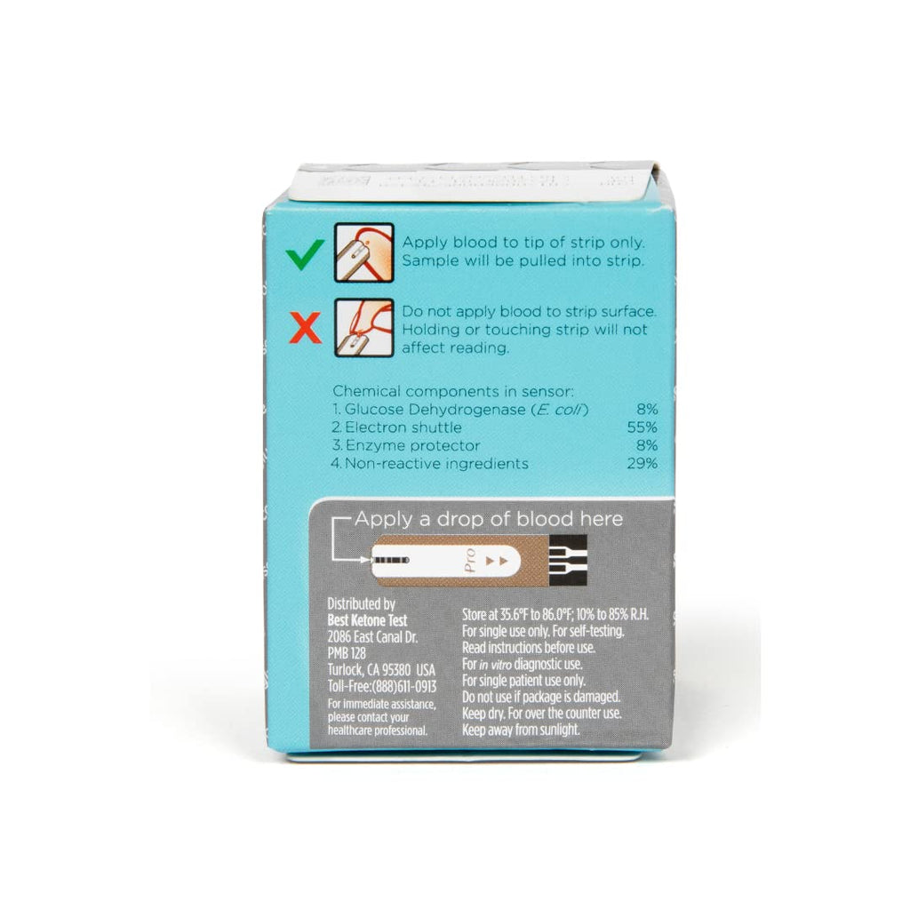 BKT TD-4279 Blood Glucose Test Strips 50ct - NOT for Keto-Mojo GK+ - Only for BKT Meter and Original Keto-Mojo Bluetooth TD-4279