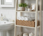 CubesLand Scalloped Toilet Paper Storage Basket W/Handle for Home Decor