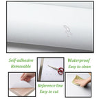 Safiyya 197"x17.7" White Peel and Stick Wallpaper Contact Paper Waterpoof Self-Adhesive Wallpaper Decorative Contact Paper Vinyl Roll for Wall Kitchen