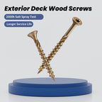 BNUOK #8 Deck Screws 1-1/4" Exterior Decking Wood Screws Heavy-Duty Outdoor Torx Drive Head,Bronze Rust Resistant Epoxy Coated for Timber,Fence,Star Bit(2.5Ib,436Pcs)
