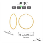 Milla Graduated Gold Hoop Earrings for Women, Large Size