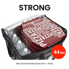 NZ home Insulated Bags for Food Delivery (3XL) Grocery Shopping Cooler Bag, Pizza Delivery, Hot & Cold Catering Tote, Reusable, Foldable & Heavy Duty (2 Pack, Black)