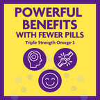 InnovixLabs Triple Strength Omega 3 Supplement, Burpless Fish Oil for Women and Men - 900 mg EPA & DHA, Brain & Joint Support, Award Winning & Third-Party Tested, 200 Softgels