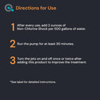 AquaDoc Non Chlorine Hot Tub Shock - 32oz (2 Pack) - Enhanced Spa Shock to Assist Bromine and Chlorine - Spa Oxidizer Made in USA