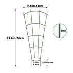 Thealyn 24" Metal Plant Trellis, Climbing Plant Support, 4 Pack (Green)