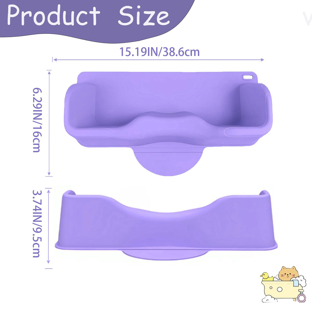 Portable Hair Washing Station Set,Silicone Hair Washing Station for Kids,ChildrenTeens,Sink or Bathtub Shampoo Buddy, Attached Shampoo Brush and Baby Bath Rinse Cup （Relaxing Hair Washing）