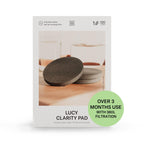 LUCY® Water Filter cartridges - 3X Water Clarity Filter pad Refills for LUCY® Filter Carafe | Filters pollutants and Keeps Minerals with ion Exchange Technology | Patented, scientifically Tested