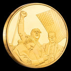 Donald Trump Assassinated Coins Shooting Medal Trump Fighting for America Challenge Coin 2025-2029 (5 Pieces Gold-Gold)