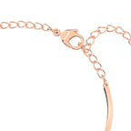 Swarovski Hyperbola Women's Bangle Bracelet with a Rose-Gold Tone Plated Bangle, Clear Crystals and Lobster Clasp