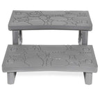XtremepowerUS Premium Multi Purpose 2-Step Spa Hot Tub RV Campers Deck Steps Deck, Spa, Hot Tub, Bathtub, Swimming Pool Sided Step Non-Slip Steps for Outdoor/Indoor (Gray)