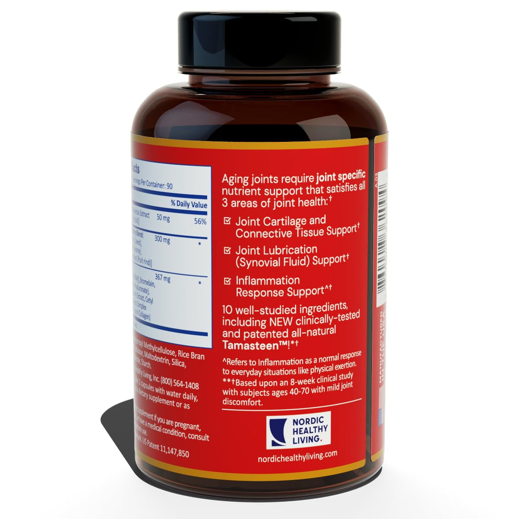 Nordic Healthy Living Joint Food AS SEEN ON TV | Powered by Clinically Studied Tamasteen | Joint Mobility and Comfort with Triple Action Joint Food (3 Month Supply)
