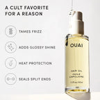 OUAI Hair Oil, Heat Protectant, Hair Frizz Control, Travel Size, 0.45 Fl Oz